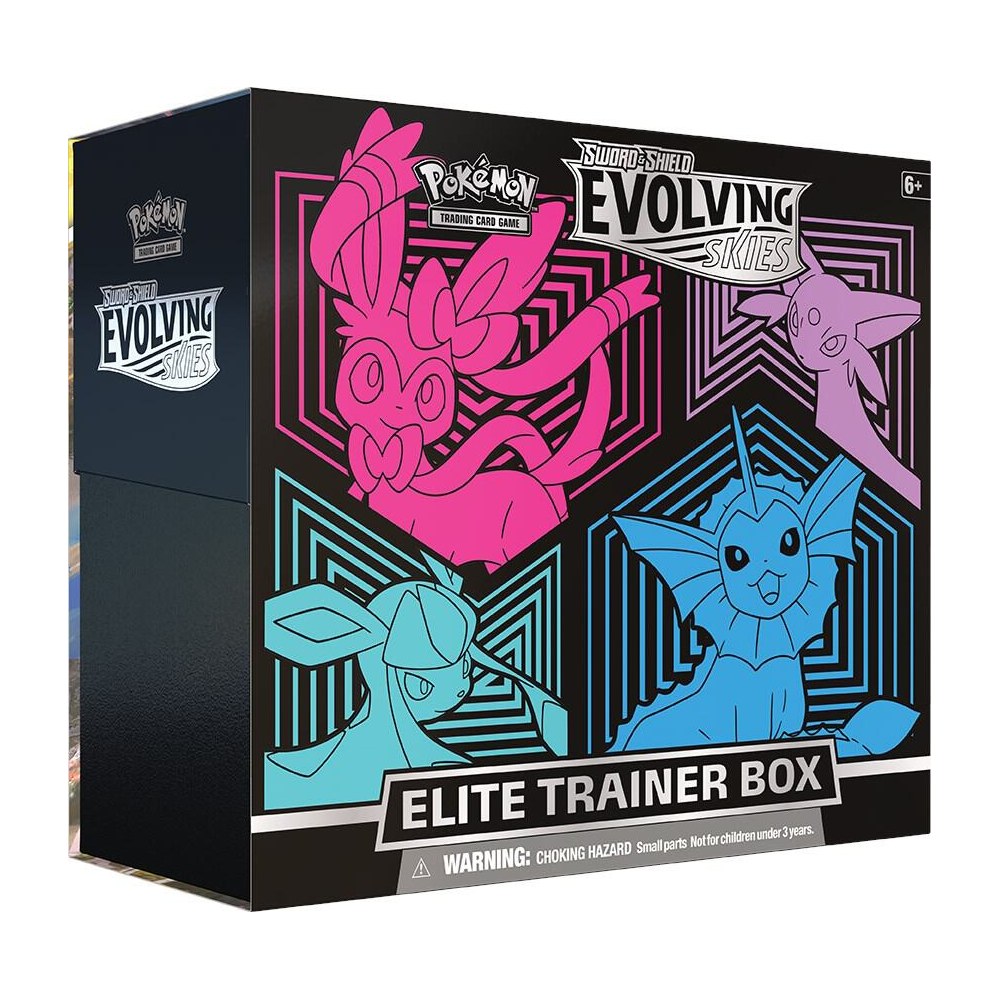 Pokémon TCG Sword & Shield Evolving Skies Elite Trainer Box (Glaceon/Vaporeon/Espeon/Sylveon)
